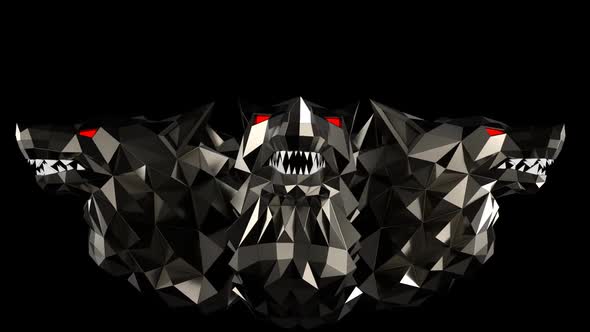 Low Poly Wolf Head VJ Loop