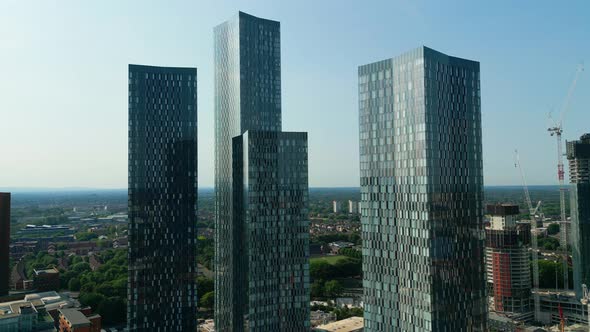 The Modern Skyscrapers of Manchester Deansgate  Travel Photography