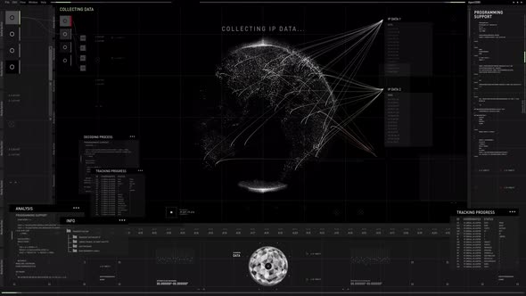 Innovative Secret Spy Interface Tracking Location Of Hacker On Global Map alt