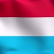 Seamless Loop 4K VDO. Luxembourg national flag blowing in the wind isolated. - VideoHive Item for Sale