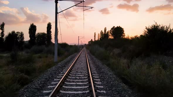 Flying Along a Train Track