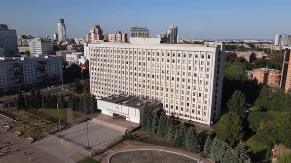 Elections in Ukraine: Central Election Commission of Ukraine in Kyiv. Aerial