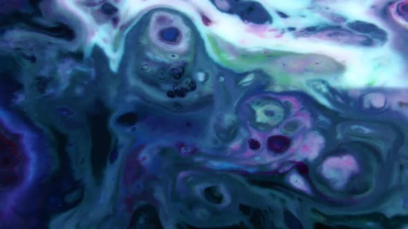 Abstract Dreamy Paint Swirling Liquid Explosion