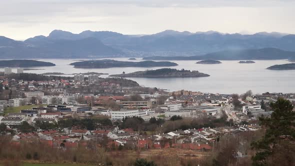 View of the entire city of Stavanger seen from Ullandhaug