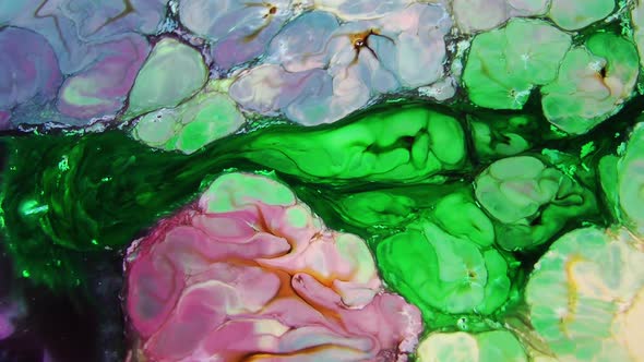 Bubbling Swirling And Spreading Colors