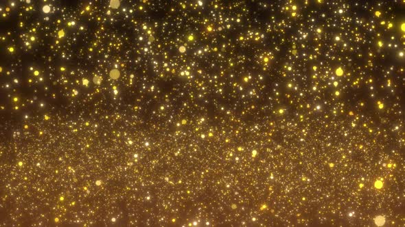 Golden particle bokeh dust light rising, Glitter luxury particle stripe Cinematic 