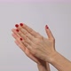 Woman Doing Claps Her Hands on a Gray Background - VideoHive Item for Sale