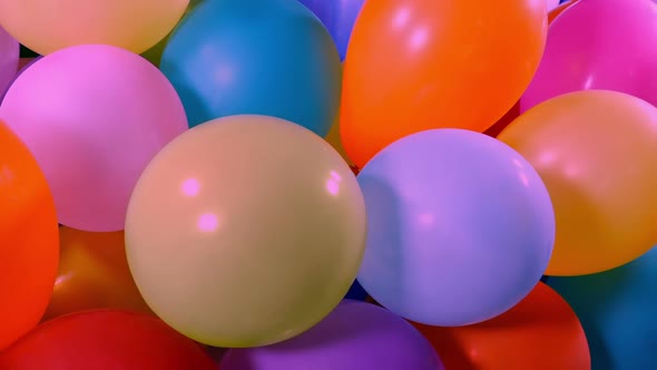 Balloons Arrangment At Party Tracking Shot