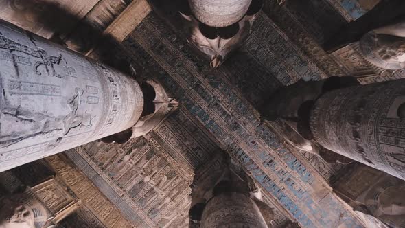 Painted Ceilings In The Temple Of Dendera