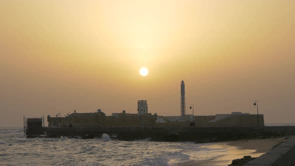 The Castle of San Sebastian in Cadiz