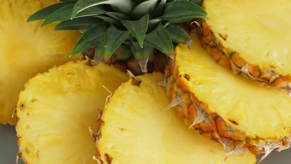 Sliced Pieces of Delicious Pineapple Fruit