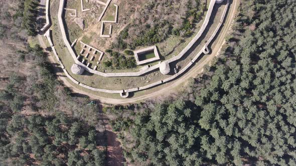 Aerial View Top Down Historical City