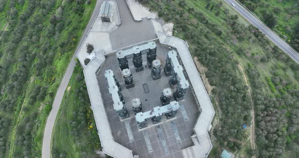 Tbilisi, Georgia - May 30 2022: Aerial view of Memorial History of Georgia