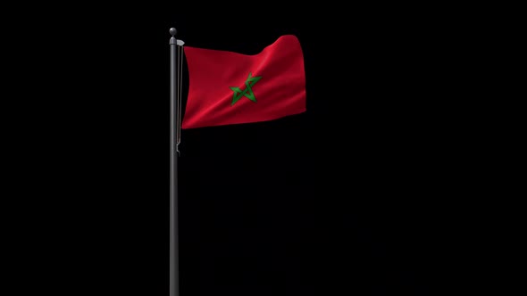 Morocco Flag With Alpha 2K