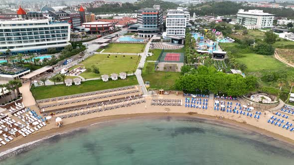 Infrastructure of hotels aerıal vıew