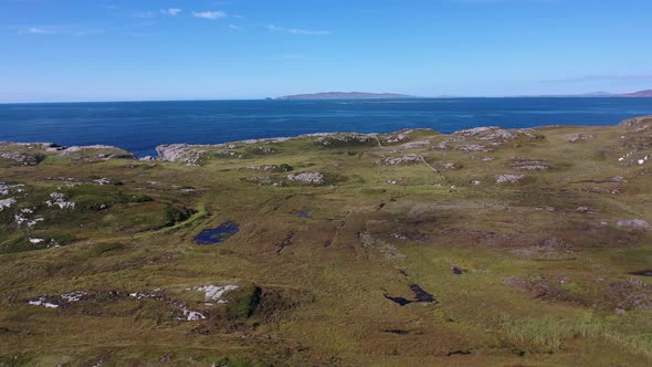 Aerial View of the Coastline at Dawros in County Donegal - Ireland