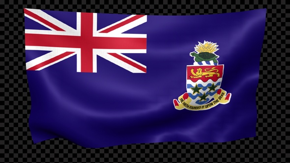 Cayman Islands Flag Waving Looped