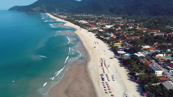 Brazilian north coast beach of Maresias Sao Sebastiao Brazil.