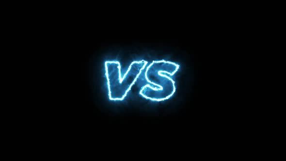 VS Versus Blue Text Fire Effect Animation