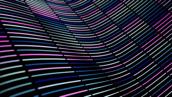 Colorful wavy texture of neon lines