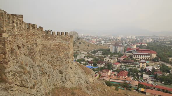 Aerial View on Sudak Town From Genoese Fortress