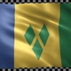 Saint Vincent And The Grenadines waving flag looped - VideoHive Item for Sale