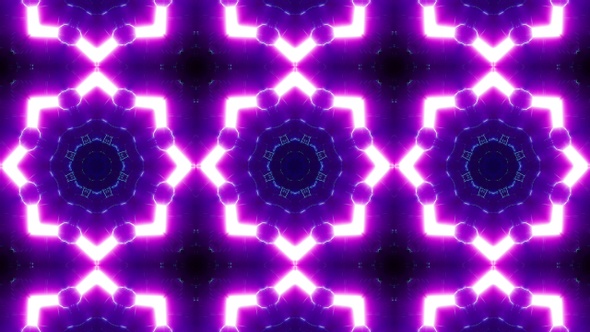 Vj Purple Neon Light Kaleidoscope Background Loop 4K 01