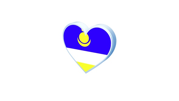 Buryatia Flag Heart Shape