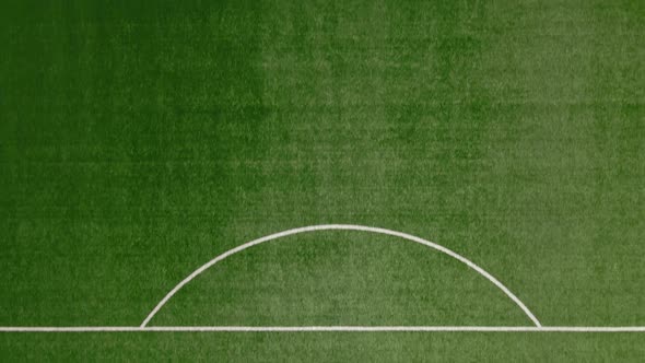 Football or Soccer Field with Border Lines Top View