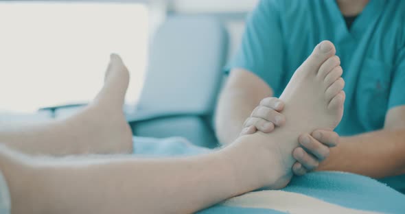 Medical reflexology treatment in a hospital