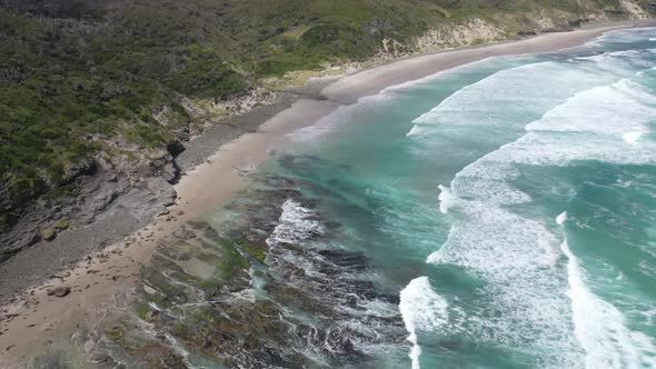 South Cape Bay Lion Rock Track, Southwest, Tasmania, Australia 4K Aerial Drone