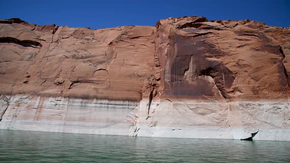 Lake Powell Canyon  View From a Cruise Boat in Summer Season