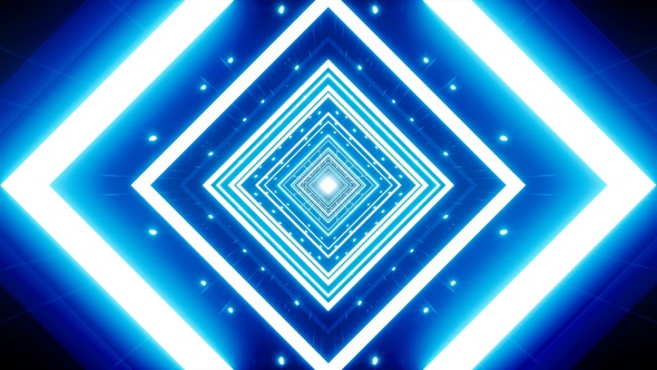 Glow Diamond Blue Light Tunnel Vj Loop