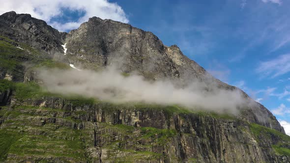 Mountain Cloud Top View Landscape