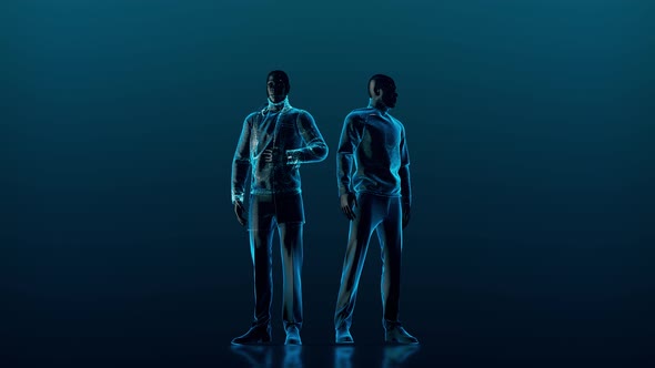 Male Mannequins Hologram 4k