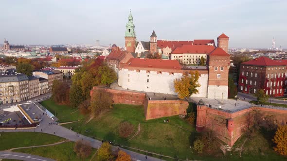 Aerial View Of Wawel Cathedral And Wawel Royal Castle In Krakow, Poland. - ascend