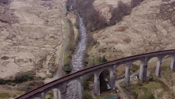 Typical Scottish Highlands Landscape Views with Mountains, Rivers and Forests