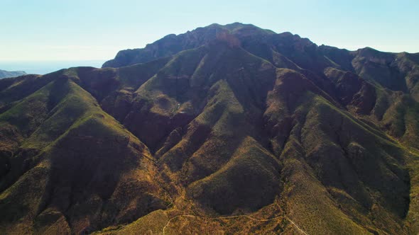 Franklin Mountains El Paso Texas USA. Aerial Drone Footage of Chihuahuan Desert Mountain Landscape i