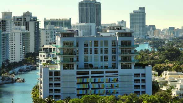 Aqua Condominium Development Miami Beach Parallax Aerial Drone Video