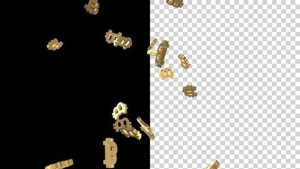 Flying Crypto Currency Symbols Bitcoin V3 alt