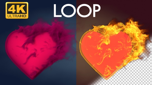 Flaming Hearts 4K alt