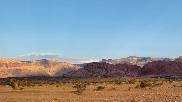 Nevada mountain panorama on Autumn morning