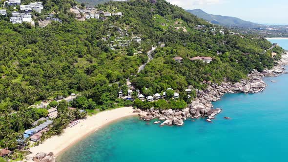 Beautiful high view of nature with sea ocean