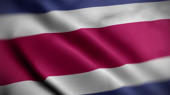 Costa Rica Flag Textured Waving Close Up Background HD