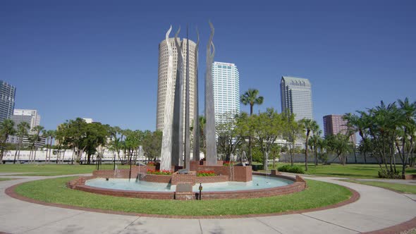 Sticks of Fire sculpture in Tampa