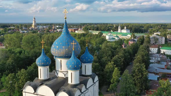 Aerial View on Kremlin in Suzdal Russia