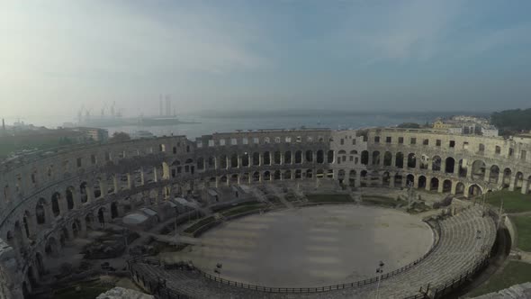 Roman Amphitheater aerial view