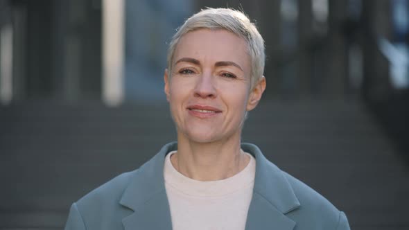 Portrait of Happy and Confident Mature Business Woman