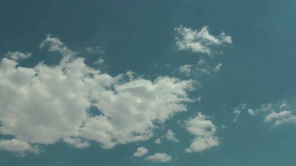 Cloudy Blue Sky In Summer Spring Clouds