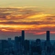 Brisbane City Skyline During A Red Sky Sunrise - VideoHive Item for Sale